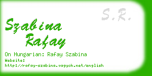 szabina rafay business card